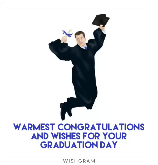 Warmest congratulations and wishes for your graduation day